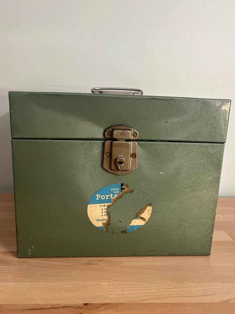 Vintage Hamilton Skotch Corp Giant Porta-File Metal Storage Box Fair Condition